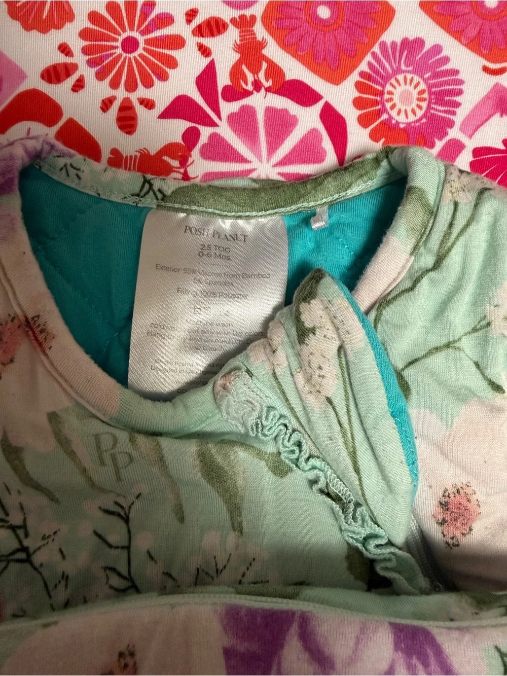 POSH PEANUT ERIN SLEEVELESS RUFFLED SLEEP BAG 0-6 MONTHS / 2.5 TOG